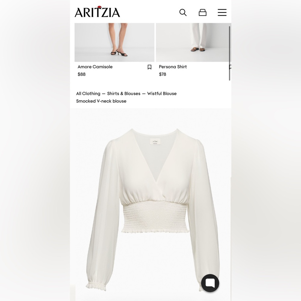 Aritzia Wistful blouse